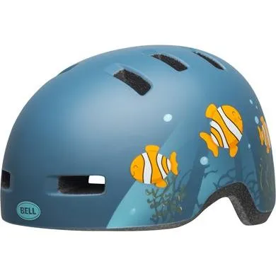 Bell Lil Rippers Cykelhjelm Grå/Blå 45-52cm