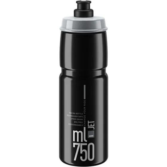 Elite Jet 750 ml Drikkeflaske Sort/Grå