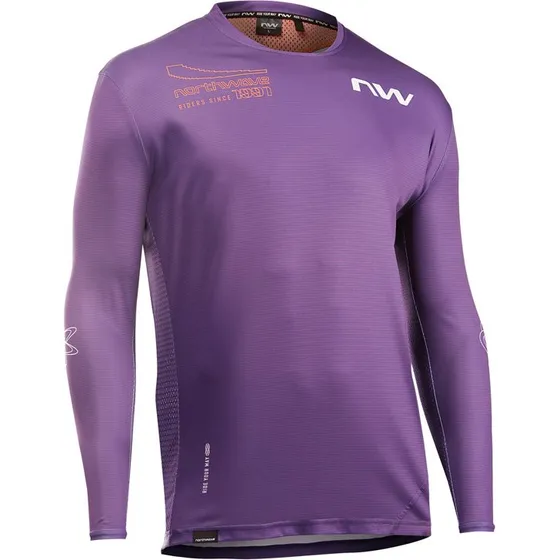 Northwave Edge 2 Langærmet Cykeltrøje Mørk Lilla/Orange XL
