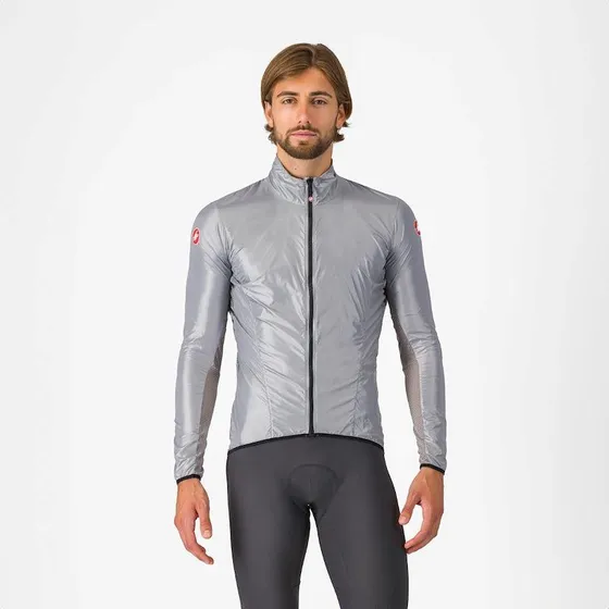 Castelli Aria Shell Cykeljakke Silver Gray Herre XXXL