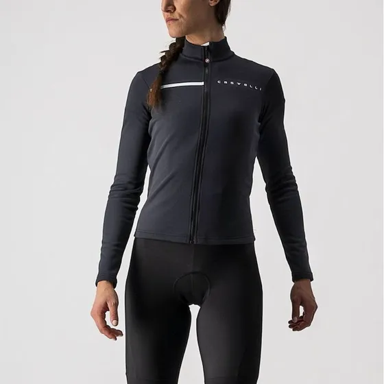 Castelli Sinergia 2 FZ Langærmet Cykeltrøje Light Black/Dark Gray L
