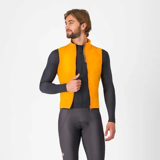 Castelli Espresso Cykelvest Vivid Orange/Dark Gray L