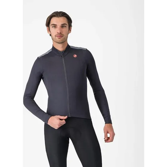 Castelli Puro 4 Langærmet Cykeltrøje Dark Gray Herre