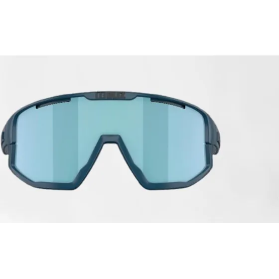 Bliz Fusion Small (25) Cykelbriller Smoke Mirror/Ice Blue Lens Mat Blå