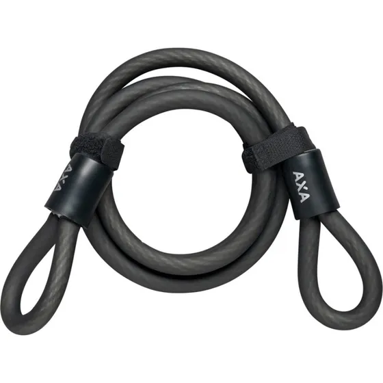 AXA Double Loop 120/10 - Dobbelt loop-kabel 120 cm - Sort