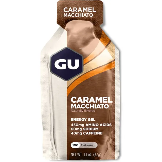 GU Energy Energigel 32g Karamel Macchiato med 40 mg koffein