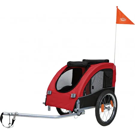 Trixie Hundecykeltrailer Small 53×60×60 cm Rød/Sort