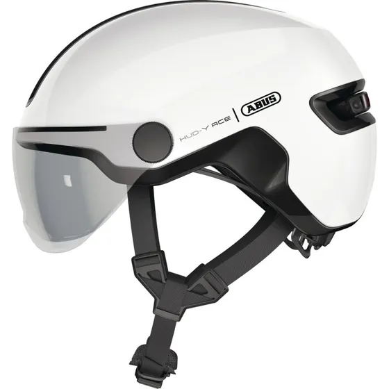 ABUS HUD-Y ACE Cykelhjelm LED Hvid