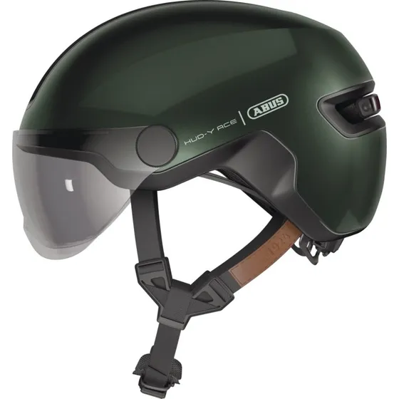 ABUS HUD-Y ACE Cykelhjelm, LED Moss Green