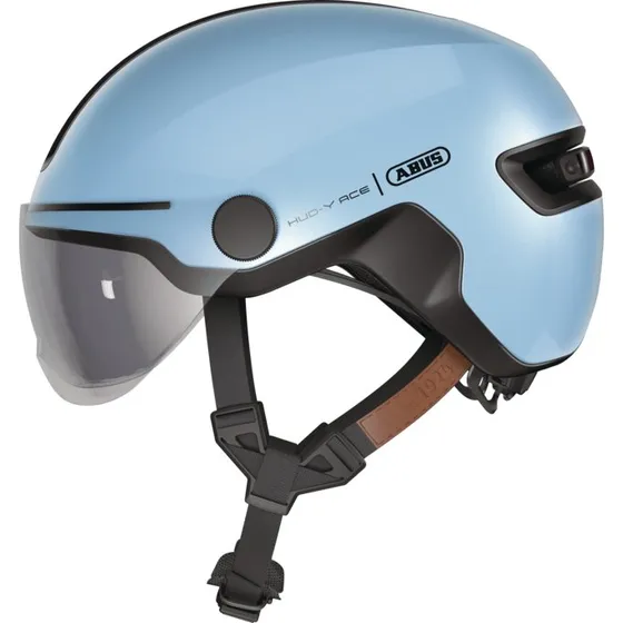 ABUS HUD-Y ACE Cykelhjelm LED Iced Blue