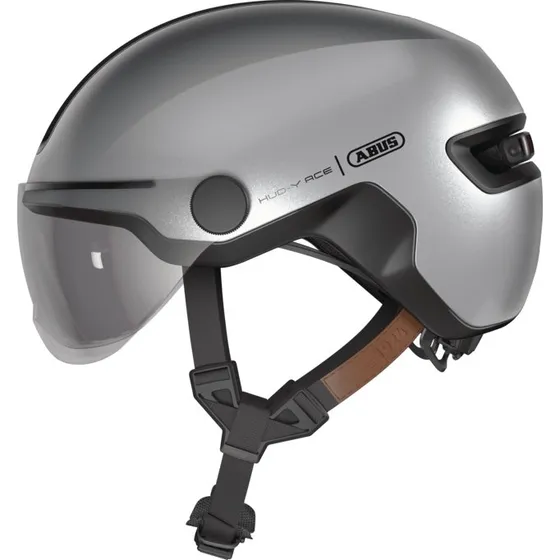 ABUS HUD-Y ACE Cykelhjelm LED Gleam Silver