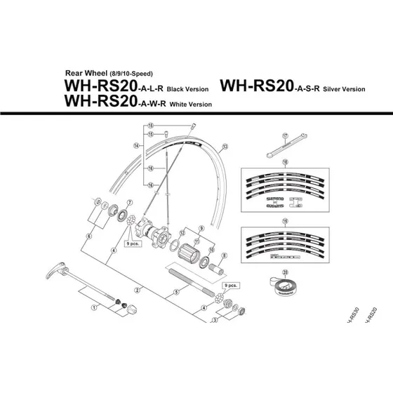 Shimano eger WH-RS20-A 302mm sølv