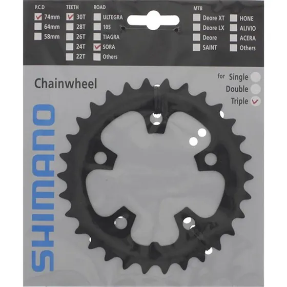 Shimano Sora 30T BCD74 Sort Kædekrans FC-3503