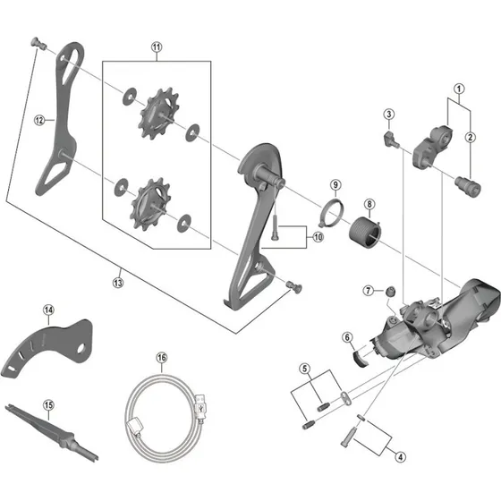 Shimano Dura Ace Opladerdæksel RD-R9250 12-gear