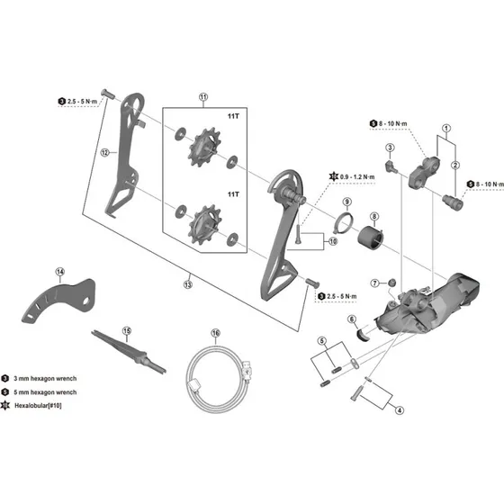 Shimano Ultegra Di2 opladerdæksel RD-R8150, 12 gear