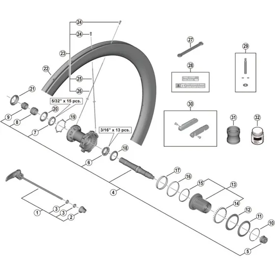 Shimano Dura Ace Stopring til baghjul WH-R9200-C50-TU-R