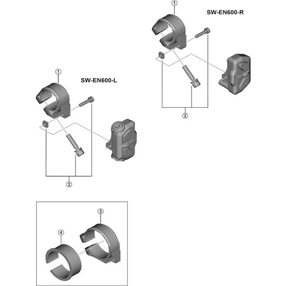 Shimano monteringsbolt og møtrikker til SW-EN600