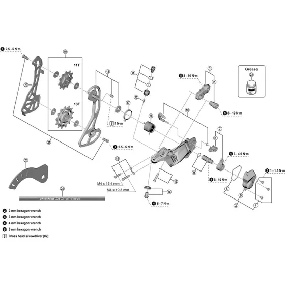 Shimano GRX inderplade RD-RX820 til 12 gear