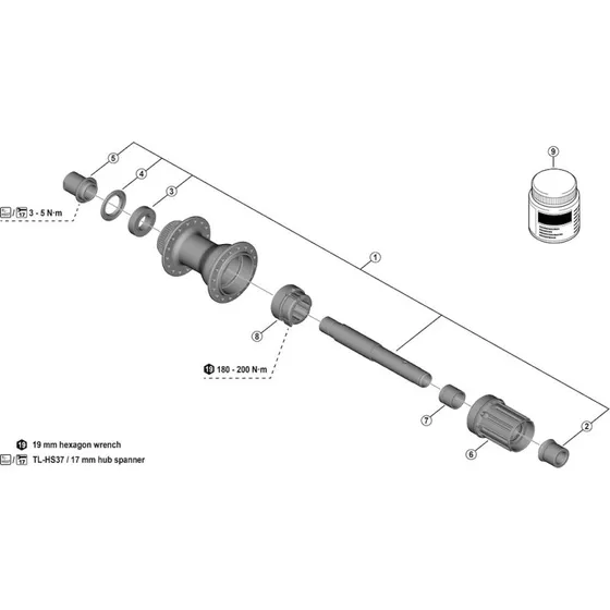 Shimano Kassettehus Micro Spline til FH-TC500 (Boost & non-Boost)