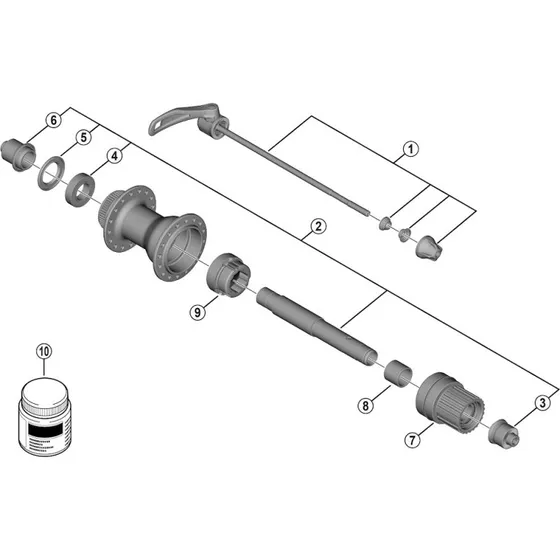 Shimano Aksel Komplet FH-QC500-MS-B Boost