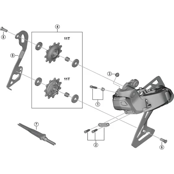 Shimano Cues inderplade RD-U6050 til 10 gear