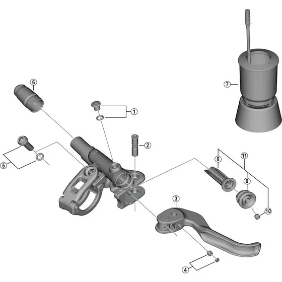 Shimano XTR Membranenhed BL-M9100 til bremsegreb