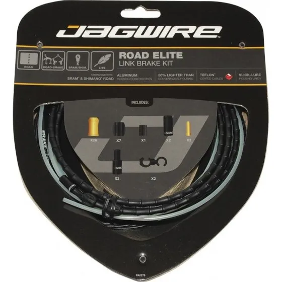 Jagwire Elite Bremsekabelsæt Sort (Road)