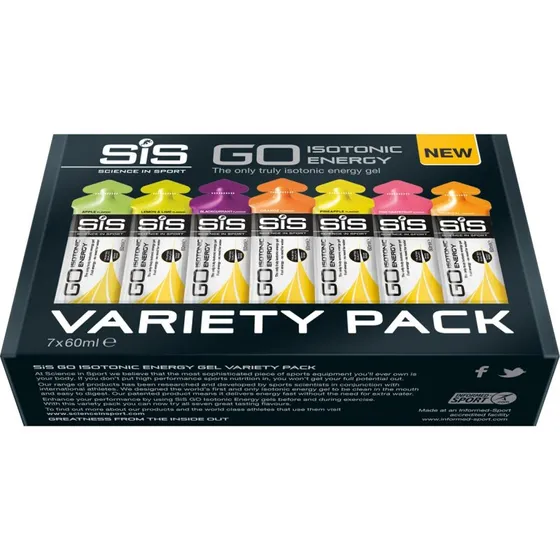SIS GO Isotonic Energy 7 x 60 ml forskellige smagsvarianter