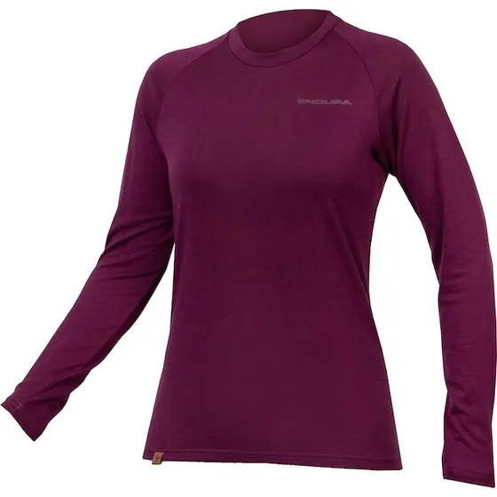 Endura Womens Baabaa Blend LS Baselayer - Aubergine - L