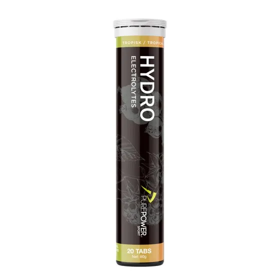 PurePower Hydro Elektrolytter Tropisk Frugt 20 Tabs