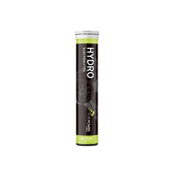 PurePower Hydro Elektrolytbrusetabletter Lemon & Lime 20 x 4g