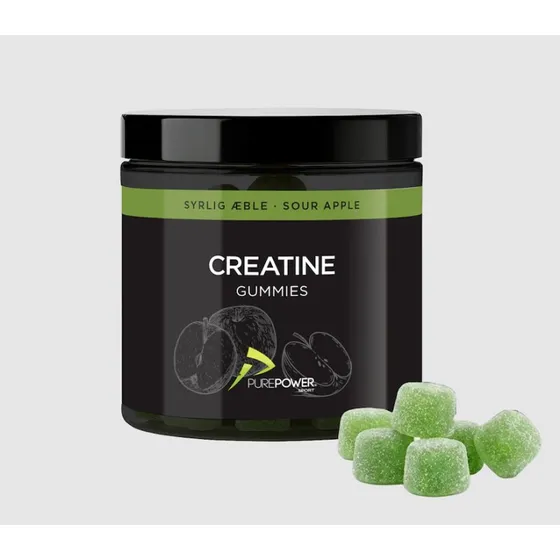 PurePower Kreatin Vingummi Sur Æble 60 stk