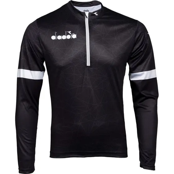 Diadora Valter Langærmet Cykeltrøje Herre Sort/Hvid XXL