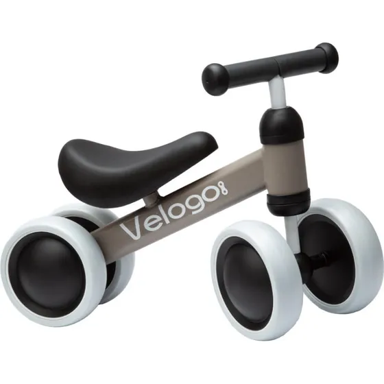 Velogo Løbecykel 1 år 4 hjul Mat grå/brun