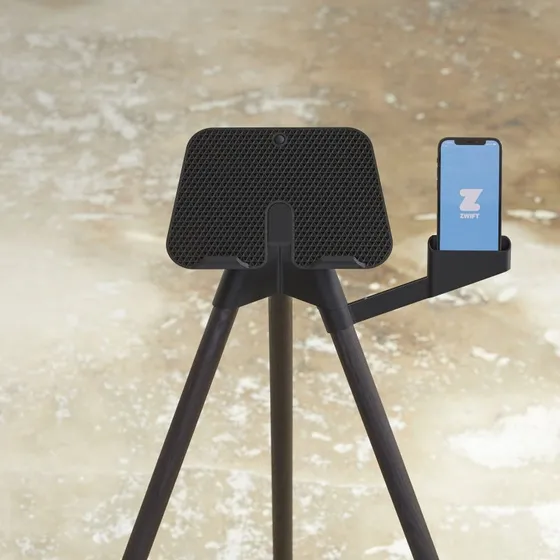 Tons iPad Stand med Mobilholder, Mat Sort