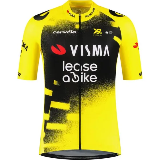 Team Visma | Lease a Bike Wing Beat Replica Cykeltrøje, korte ærmer, sort/gul