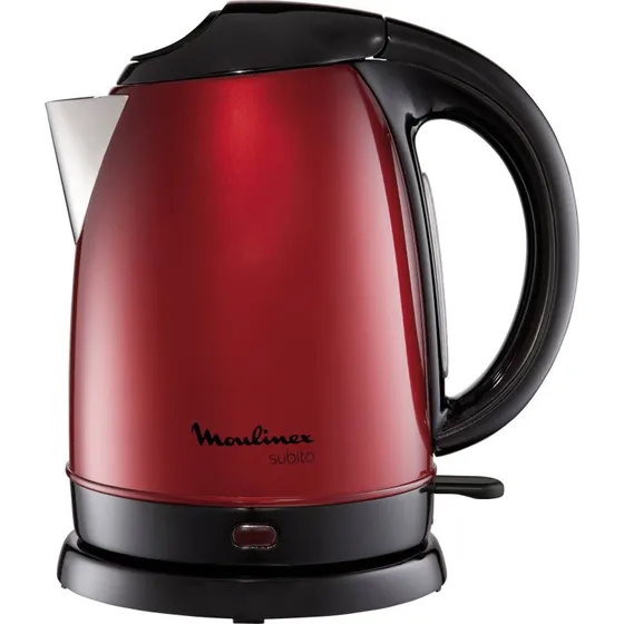 Moulinex BY 5305 Elkedel 2400W, 1,7 liter, metalisk rød/sort