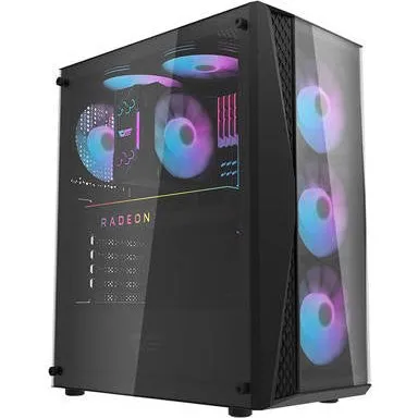 Darkflash DK352 Plus PC-kabinet med 4 ARGB-blæsere, sort
