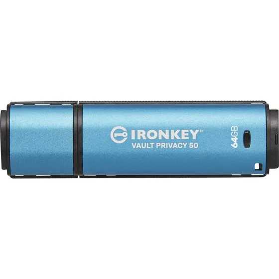 Kingston IronKey Vault Privacy 50 64GB USB-A 3.2 blå