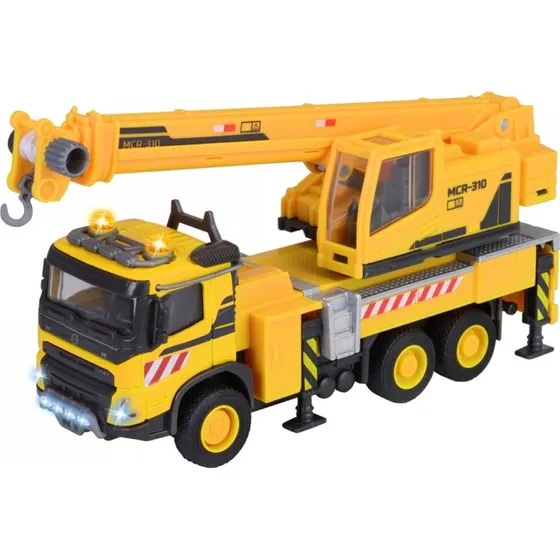 Majorette Volvo Kranbil med Lyd og Lys, 22 cm