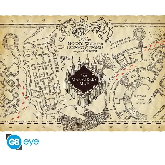 ABYstyle Harry Potter Marauder's Map Pergamentplakat, 66 x 46 cm
