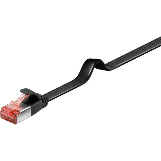 Goobay CAT 6 U/FTP Flad Netværkskabel 20m, Sort