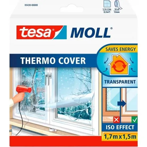 tesa Thermo Cover Varmeisoleringsfolie 1,7m x 1,5m, transparent