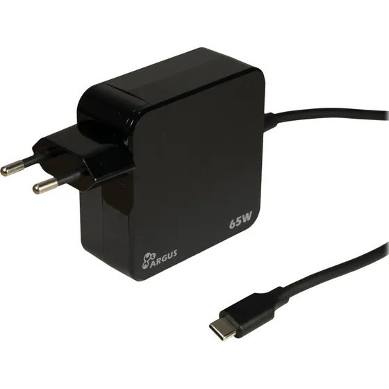 Inter-Tech PD-2065 65W USB-C oplader, sort
