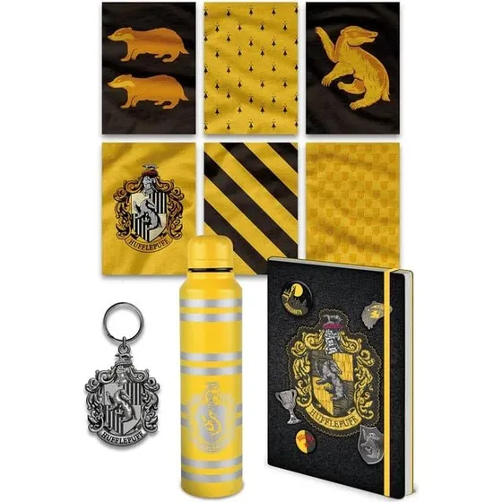 Pyramid Harry Potter (Colourful Crest Hufflepuff) Premium Gavesæt