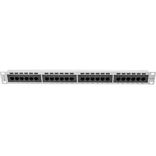 Lanberg PPU5-1024-S 1U Patchpanel, 24x RJ-45, Cat5e, grå