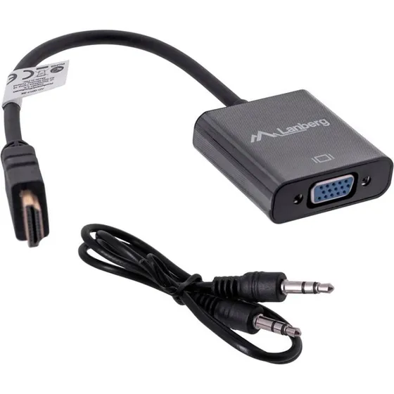 Lanberg HDMI til VGA adapter 0,2 m, sort