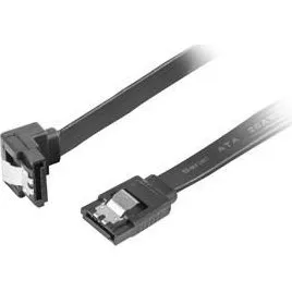 Lanberg SATA-kabel 6 Gbit/s 0,5 m, sort, lige stik