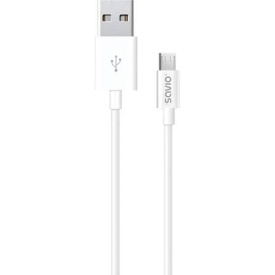 Savio CL-124 USB-kabel micro USB 2,0 2 m hvid
