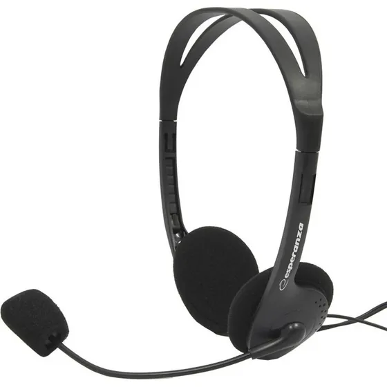 Esperanza EH102 On-Ear Headset med Mikrofon, Sort